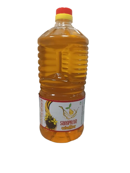 2ltr Sangpriya yellow mustard oil bottle